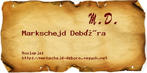 Markschejd Debóra névjegykártya